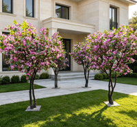 Arche de mariage avec fleurs artificielles de bougainvillier et de prunier pour la décoration d'événements
