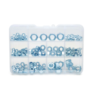 Kit d'Assortiment de 186 Écrous Hexagonaux en Fer, Boîte de Rangement à 11 Compartiments, Fixations Métriques Multi-Tailles, Matériel de Quincaillerie, Panpal, Garantie 1 An