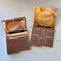 Boîte d'emballage de fard à paupières cosmétique sept couleurs en plastique ABS pulvérisé sur mesure de forme irrégulière, couleur unie
