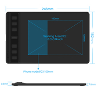 Tablette graphique numérique H641P pour PC portable, bloc-notes de dessin, tablette de signature avec stylet tactile