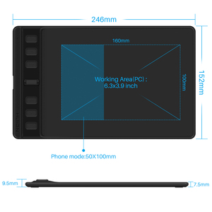Tablette graphique numérique H641P pour ordinateur portable, bloc-notes de dessin, tablette de dessin avec stylet tactile - Product Image 3