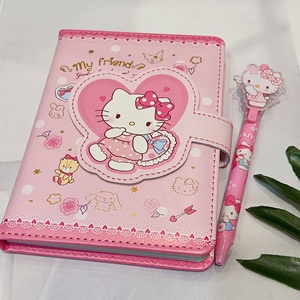 A6 Sanrio Máy Tính Xách Tay Gel bút Hộp Quà Tặng <span class=keywords><strong>Hello</strong></span> <span class=keywords><strong>Kitty</strong></span> cinnamoroll notepad văn phòng phẩm thiết lập với khóa từ cho đồ dùng học tập - Product Image 2