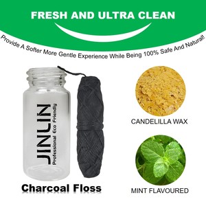 100% biodegradable orgánico personalizado bambú carbón almidón de maíz respetuoso con el medio ambiente seda Natural vegano encerado hilo Dental - Product Image 5