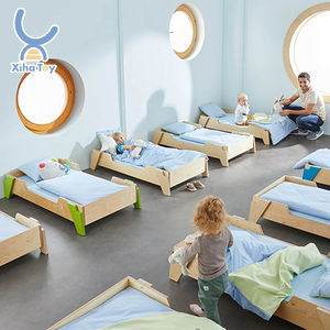 Camas duraderas para niños pequeños para niños Montessori Cuna de madera para dormir Apilable Nursery & Daycare Nap Time Furniture - Product Image 1