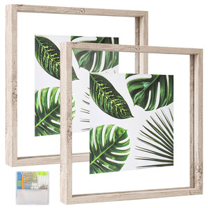 Montaggio a parete 4x6 8x10 11x14 decorazione per la casa personalizzata parete di nozze Beige bianco materia prima <span class=keywords><strong>legno</strong></span> foto cornice galleggiante - Product Image 1