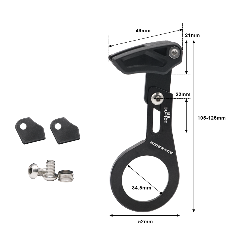 Guide-chaîne Pour VTT – Adaptateur ISCG 03/05, CNC 7075, Pour Pédalier BSA 68/73 Mm, Alliage Alu, Noir
