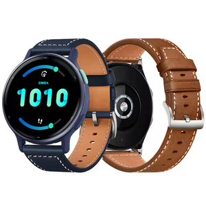 Bracelet en cuir pour <span class=keywords><strong>Garmin</strong></span> Vivoactive 5 4 bandes pour <span class=keywords><strong>Garmin</strong></span> <span class=keywords><strong>Venu</strong></span> 3 <span class=keywords><strong>2</strong></span> Forerunner 265 255 165 Bracelet de musique 22mm 20mm Bracelet de montre souple - Product Image 1