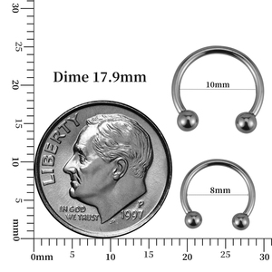 Trang sức khuyên mũi hình móng ngựa bằng titan ASTM F136, đánh bóng cao cấp - Product Image 5