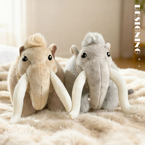 Juguete De Animal De Peluche De Mamut Realista Para Niños Y Adultos, Muñeco De Peluche De