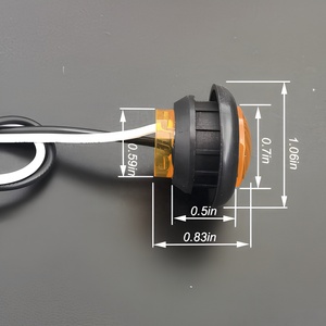 <span class=keywords><strong>Feu</strong></span> de position latéral rond à LED ERA IP67 SAE DOT 3/4 pouce avec câble pour camion, <span class=keywords><strong>remorque</strong></span>, camping-car et bateau - Product Image 5