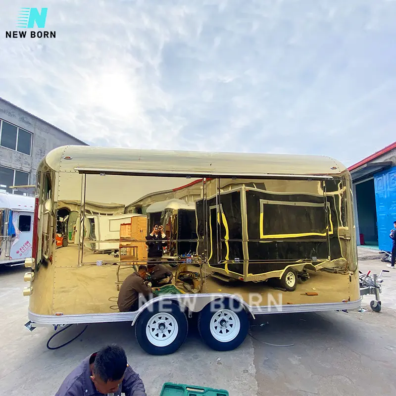 Outdoor Mobile Food Trailer Straße Mobile China Factory Mobile Food Truck zum Verkauf Pizza Custom ized Steel American