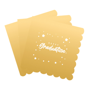 DAMAI - Juego de Vajilla Desechable Personalizado para Fiestas de Graduación, Platos de Papel Negros y Dorados para Decoraciones de Fiestas de Graduación - Product Image 4