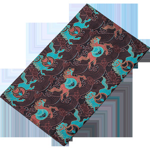 แผ่นรองน้ำชาแบบจีนลายม้ากวนหลาน ผ้าไหมเนื้อดี รูปทรงสี่เหลี่ยม ซักได้ กันความร้อน สำหรับอุปกรณ์พิธีชงชา - Product Image 5