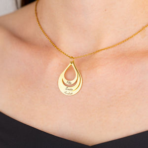 Collana personalizzata in acciaio inossidabile di natale bohémien Unfade impermeabile <span class=keywords><strong>per</strong></span> gioielli in bianco catena nome personalizzato data <span class=keywords><strong>per</strong></span> gli amici - Product Image 3