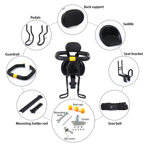 Siège de vélo pour enfant (fille, garçon, bébé) avec ceinture de sécurité, pour VTT, vélo de route, chaise haute et vélo électrique, pour utilisation en extérieur - Product Image 6