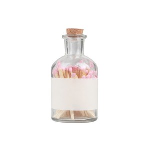 Customized safety matchbox Aromatherapy bottles glass jar apothecary glass bottle with cork