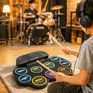 Nuevo Set de Batería Electrónica Portátil de Silicona, 10 Demos, 6 Ritmos, Personalización de Logotipo Disponible, Kit de Batería Enrollable, Venta al Por Mayor - Product Image 3