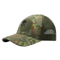 Sombrero de montar de malla de velcro de camuflaje para exteriores bordado personalizado 100% poliéster gorra táctica de verano para montañismo sol bajo