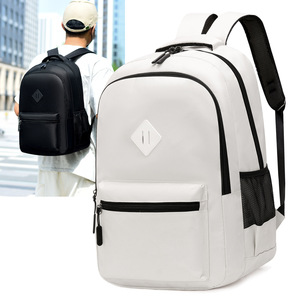Men's <b>Backpack</b> <b>Large</b> Capacity 14 Inch Laptop Bag Outdoor Sports <b>School</b> Travel Black White Splicing Design - Product Image 2