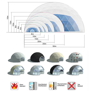 Tenda Dome <span class=keywords><strong>Igloo</strong></span> Mewah 3M 4M 5M 6M 7M dengan Kamar Tidur dan Kamar Mandi, Tenda Dome Geodesik Glamping Aluminium dengan Kain PVC - Product Image 5
