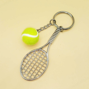 Llavero Creativo de Aleación con Forma de Pelota y Raqueta de Tenis, Bonito Regalo Promocional Publicitario para Actividades Deportivas, Venta al por Mayor - Product Image 3