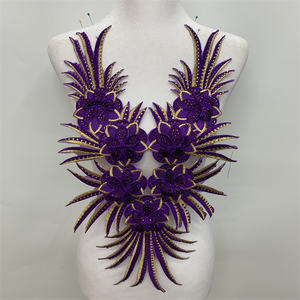 Venta al por mayor caliente diamante grande bordado tela pegada Ropa Accesorios caliente hierro <span class=keywords><strong>encaje</strong></span> - Product Image 5