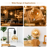 Vente flash - Ampoule à filament LED G125 LOVE HOME avec logo personnalisé, E26 E27 2W 4W, globe lumineux décoratif pour Noël, cadeau de fête, OEM
