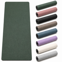 Tapis de gym rectangulaire en PU sur mesure, épaisseur 4 mm, coussin haute densité, antidérapant, absorbant la transpiration, pour utilisation en studio.