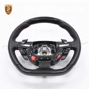 Volante de Fibra de Carbono Seca con LED para <span class=keywords><strong>Ferrari</strong></span> 458 488 F8 812 GTC4 California California T <span class=keywords><strong>FF</strong></span> F12, Accesorios Interiores para Auto - Product Image 6