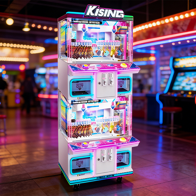 Kising Lucky Game Claw Machine - Grab Prizes High Returns, High Profits 4-Person Mini Claw Gift Game Machine