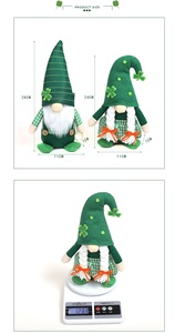 Decoraciones <span class=keywords><strong>de</strong></span> Peluche <span class=keywords><strong>de</strong></span> Duende para el Día <span class=keywords><strong>de</strong></span> <span class=keywords><strong>San</strong></span> <span class=keywords><strong>Patricio</strong></span>, Muñeco <span class=keywords><strong>de</strong></span> Gnomo Irlandés <span class=keywords><strong>de</strong></span> Fieltro Verde con Trébol para Decoración <span class=keywords><strong>de</strong></span> Mesa y Fiestas - Product Image 4