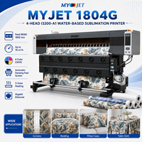 MYJET Nieuwe 1.8m 4-kops I3200 A1 Sublimatiepapier Industriële Digitale Textiel Heat Transfer Printer Polyester Stof Hoge Snelheid 1