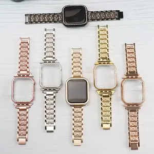 Pulsera de diamantes Correa de acero inoxidable para <span class=keywords><strong>Apple</strong></span> <span class=keywords><strong>Watch</strong></span> Band Correas Para Reloj para <span class=keywords><strong>Apple</strong></span> <span class=keywords><strong>Watch</strong></span> ultra 3 2 49mm Series 11 10 9 - Product Image 3