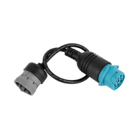 Conector hembra de 9 pines personalizado J1939 a cable macho J1708 para lector de código