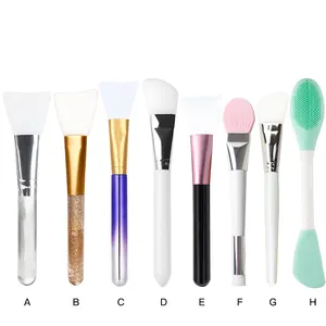Silicone Makeup Brush OEM ODM Custom Silicone White Face Cosmetic Brush Mask Applicator Makeup Brush For Mini Facial Mask Brush