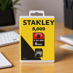 Grapas Tipo A Stanley de 6 mm con Recubrimiento de Zinc, Paquete de 5000 Unidades - Product Image 3