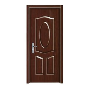 Puerta de panel de acero americano para interiores de casas, película de piel de puerta de NPVC/PVC, puerta de dormitorio de lujo de Nigeria - Product Image 1