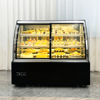 Réfrigérateur Réfrigérateur Porte coulissante avant Présentoir à gâteaux Congélateur refroidi à l'air Refroidisseur d'affichage pour gâteaux et desserts Refroidisseur commercial