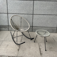 Ensemble de chaises de patio d'extérieur modernes et confortables Acapulco avec meubles en rotin tressé en PE