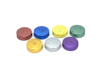 Tablettes de charbon de chicha rondes colorées de 33 mm, disques de charbon de bois de fruits pour fumer
