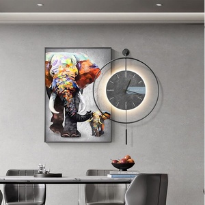 Décoration de salon, horloge murale abstraite nordique silencieuse, peinture décorative murale, horloge murale 3D, décoration de la maison, luxe - Product Image 1