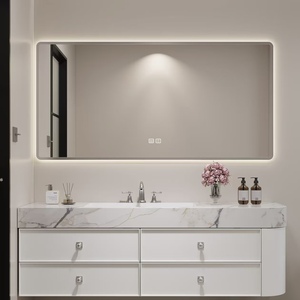 BALOM Advanced Bathroom Cabinet Wood MDF Plywood Large Capacity Modular Vanity <b>Smart</b> <b>Mirror</b> Custom Size OEM Direct Copper Home - Product Image 2