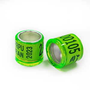 Anelli per Piccioni da Corsa PRPU 2023 Multicolore, Anelli per Zampe di Uccelli Diametro Interno 8mm con Logo del Club, Fasce Personalizzate per Appassionati - Product Image 1