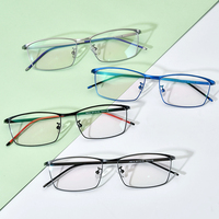 Gafas Borregls de Titanio para Hombre, Montura de Diseño de Marca, Ligeras, de Alta Calidad, Cuadradas, Gafas Ópticas Japonesas 185726