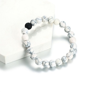 Cheaper Wholesale Natural lava Stone Beaded Bracelet for <b>Men</b> - Product Image 4