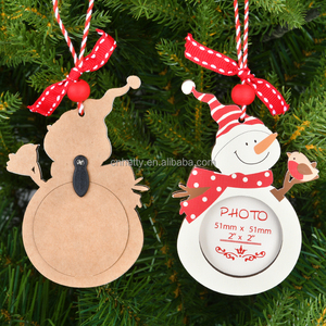 Custom Personalized Eco-Friendly Laser-Cut House Shape Christmas <b>Tree</b> <b>Ornaments</b> Wooden Crafts DIY Hanging Signs Factory - Product Image 3