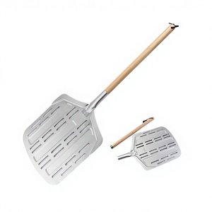 Pelle <span class=keywords><strong>à</strong></span> <span class=keywords><strong>pizza</strong></span> détachable avec manche en bois, construction en aluminium, pour le transfert de la pâte et la cuisson au four - Product Image 2
