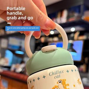 Nuevo Vaso Infantil Portátil de Acero Inoxidable 316 con Aislamiento Térmico, Diseño de Dibujos Animados, Pequeño y Lindo, para Mujeres, con 6 Horas de Aislamiento - Product Image 4