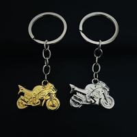 Porte-clés en alliage de zinc de simulation de moto 3D personnalisé créatif, style unique pour la publicité automobile, emballé individuellement