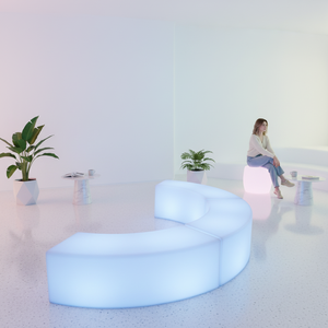 Silla curvada LED, elegante mesa y silla con Control remoto, muebles luminosos KTV, <span class=keywords><strong>taburete</strong></span> de mesa de salón - Product Image 4